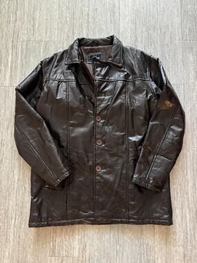Vintage M Collection Brown Leather Jacket Large